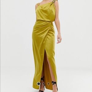 Satin Drape Dress